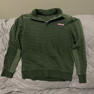Green Striped womens's Sweatshirt